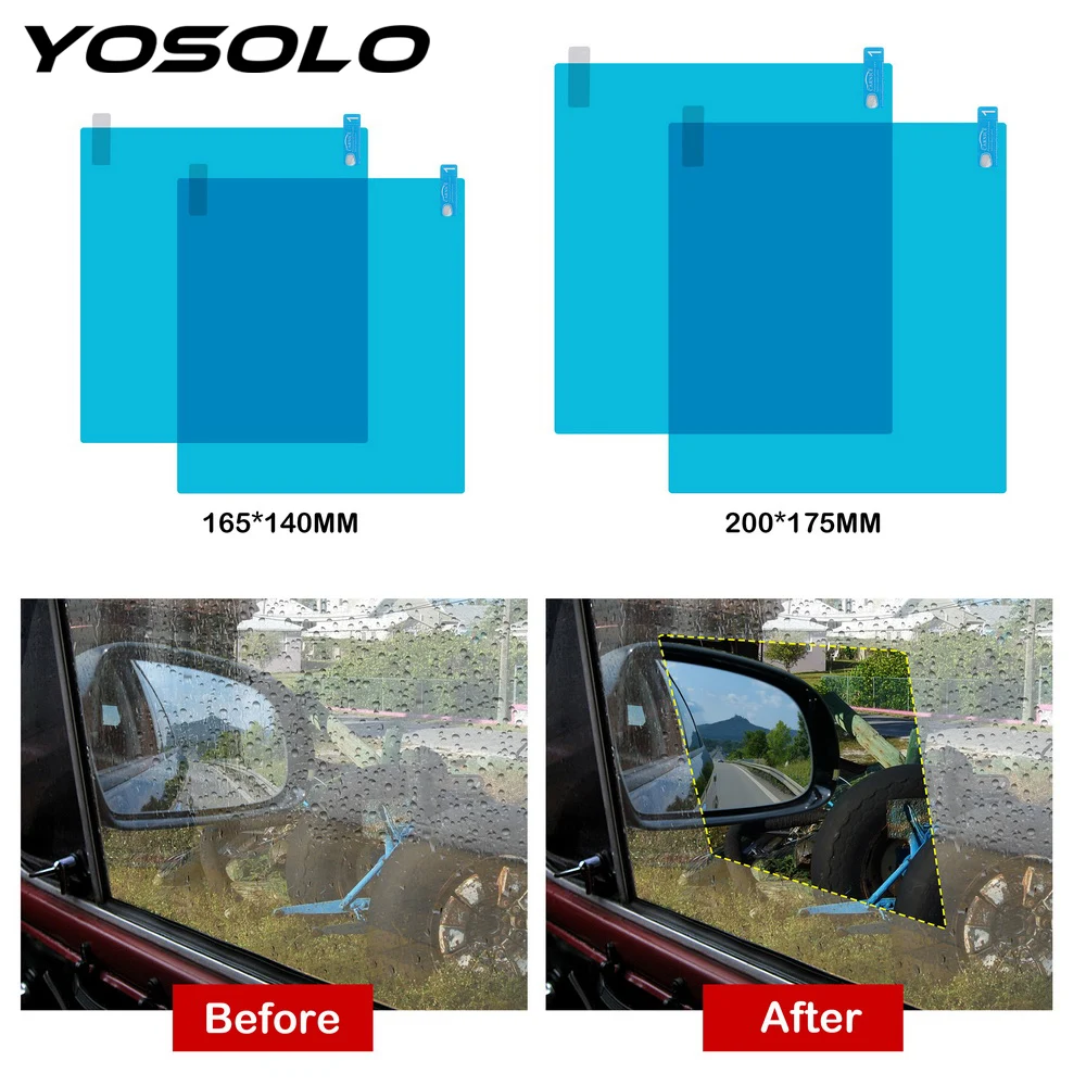 YOSOLO 2 шт./компл. защитная пленка на боковое стекло автомобиля Антибликовая