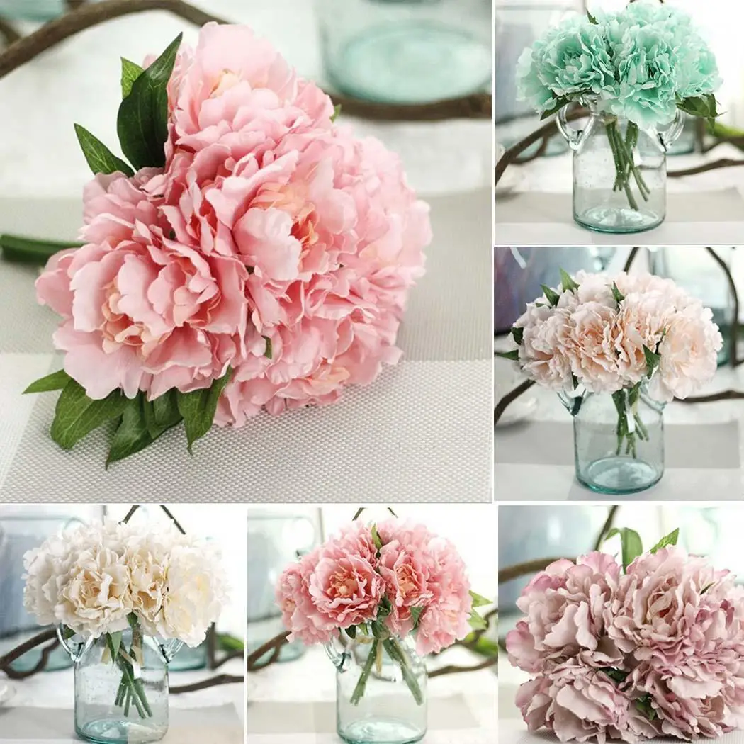 Вечерние свадебные украшения в виде пиона цветы обеденные комнаты букет для дома