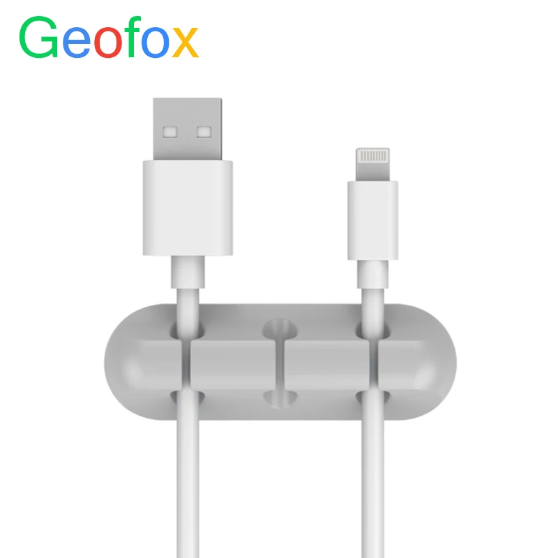 Geofox USB кабель намотки гибкий управления с зажимами держатель для мыши наушники