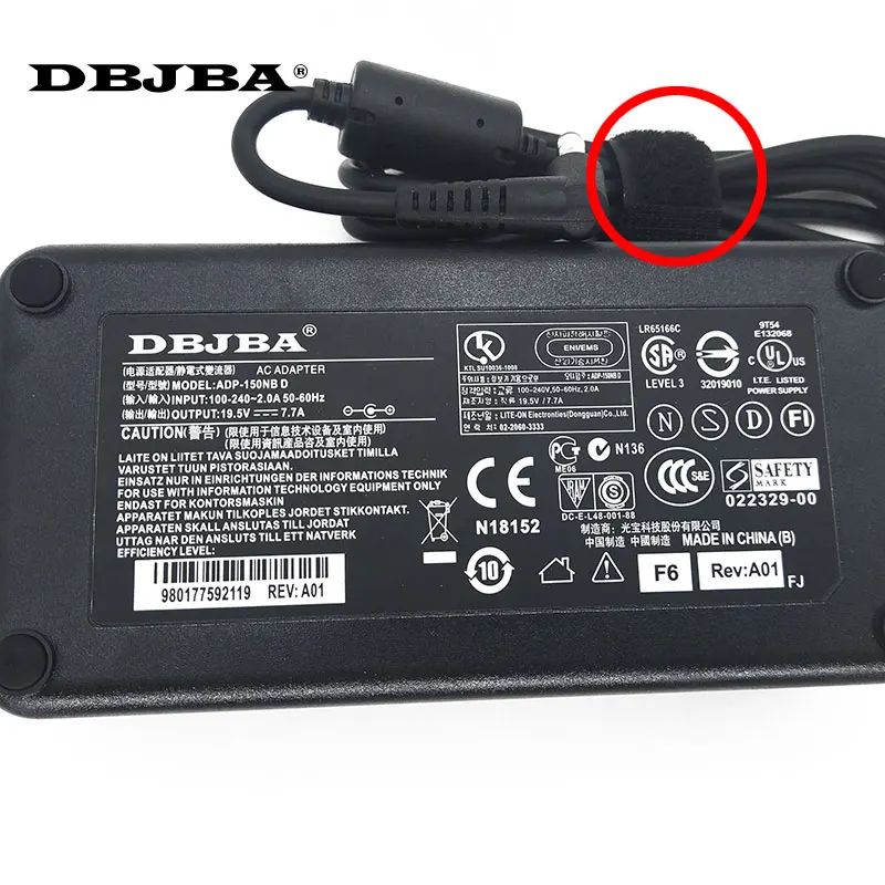 19 5 V 7.7A 150W зарядное устройство для ноутбука адаптер переменного тока Gigabyte Aero 15-W