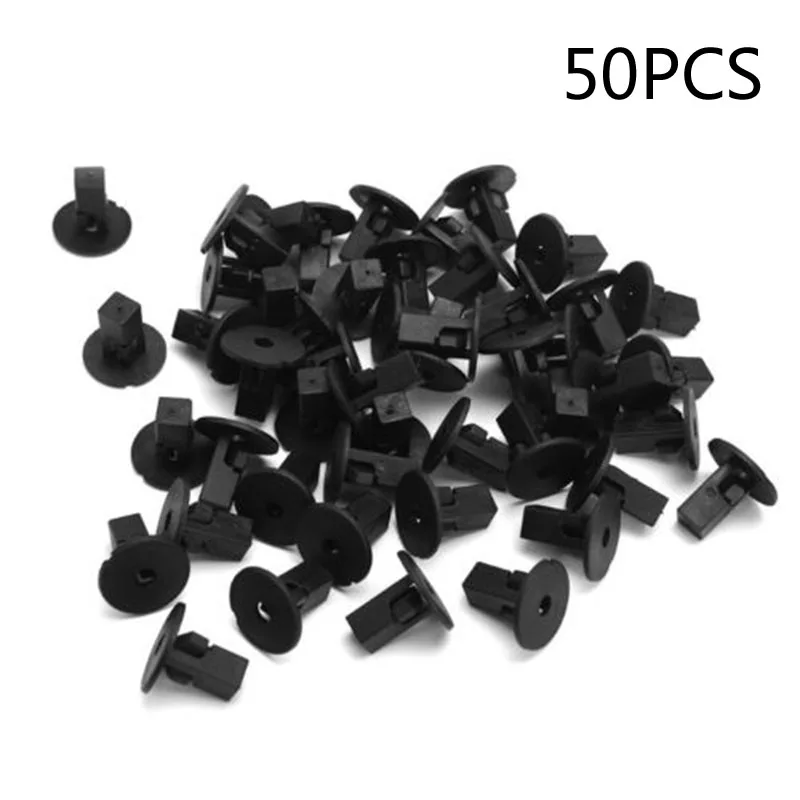 50 шт. 8 мм отверстие черные пластиковые заклепки застежка молния зажимы для