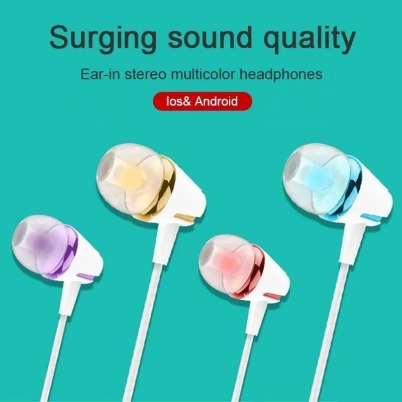 CHYI Handsfree Earphone With Microphone Wired Gaming Headset Sport In Ear Cheap Music Surging Bass Stereo Earbuds Candy Freebuds images - 6