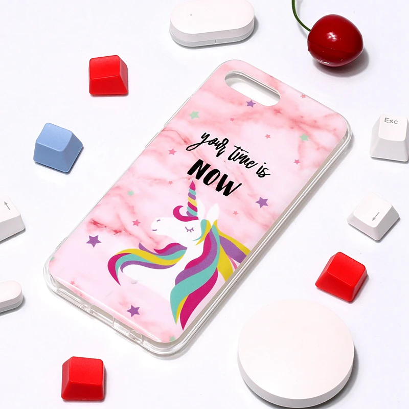 Honor 8X Marble Case For Huawei 8C 9 lite 10 Cover INS Style Unicorn Geometry Splice Pattern TPU Silicon |