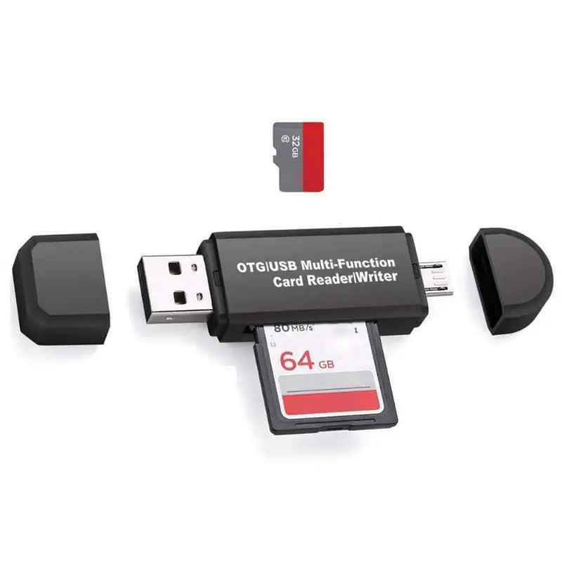 Micro USB + 2 в 1 OTG кардридер универсальный высокоскоростной 0 адаптер для карт памяти