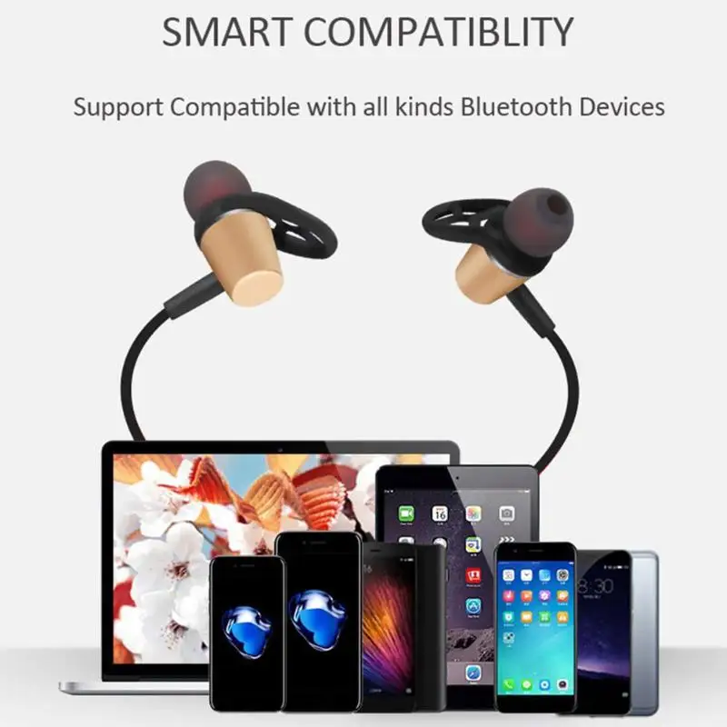 Беспроводная Bluetooth Металлическая магнитная гарнитура стерео Спортивная