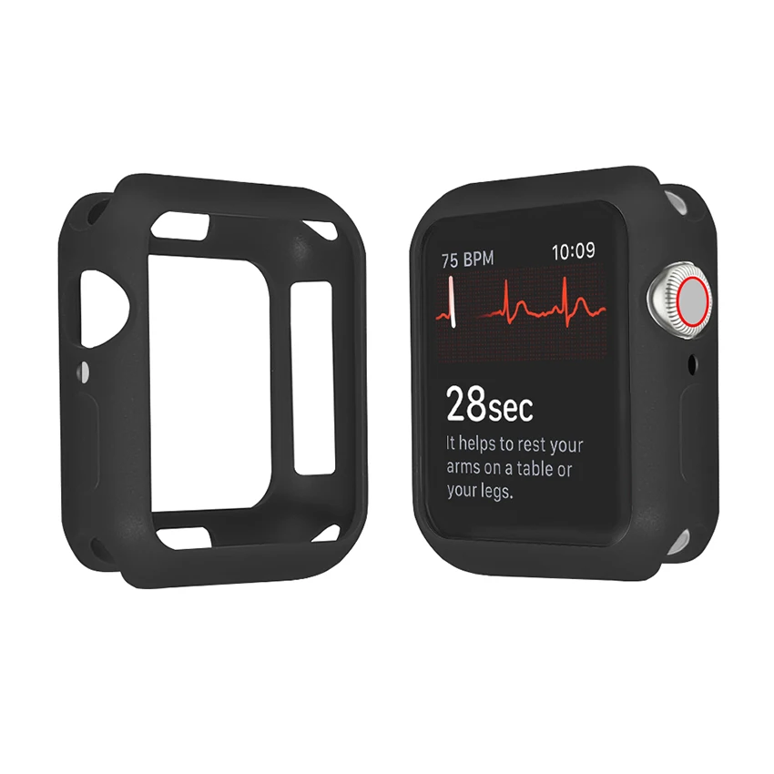 Рамка для Apple Watch 4 40 мм 44 тонкий мягкий ТПУ защитный чехол часов 360 Полное покрытие