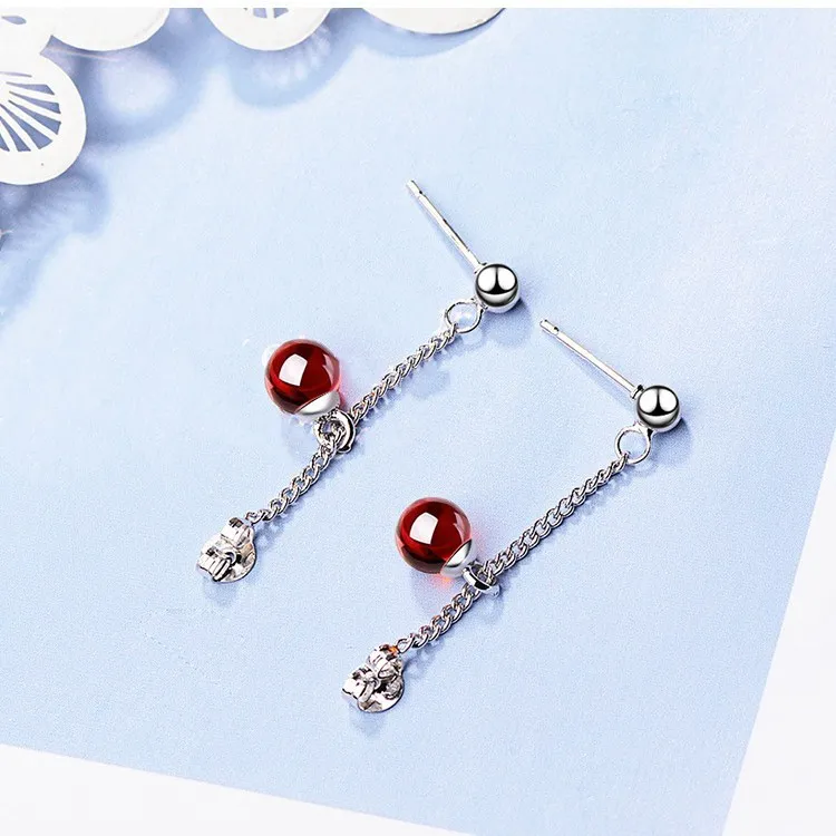 Женские серьги пусеты розовые/бордовые с кристаллами|Серьги-гвоздики| |