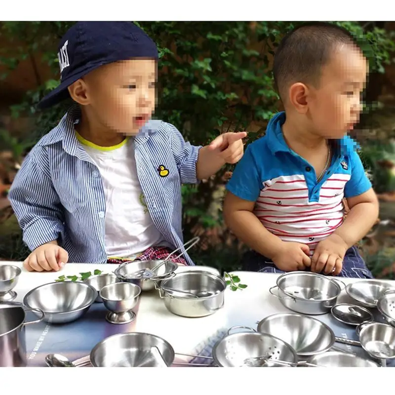 16 шт. детский мини-кухонный прибор из нержавеющей стали | Игрушки и хобби