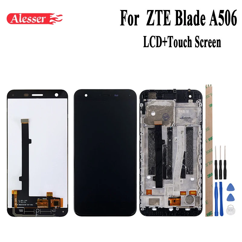 Alesser для ZTE Blade A506 ЖК дисплей + сенсорный экран с рамкой 5 2 дюйма Turkcell T70 Замена