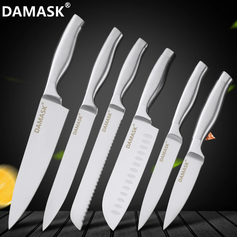Кухонные ножи Damask из нержавеющей стали 6 дюймов|Наборы ножей| |