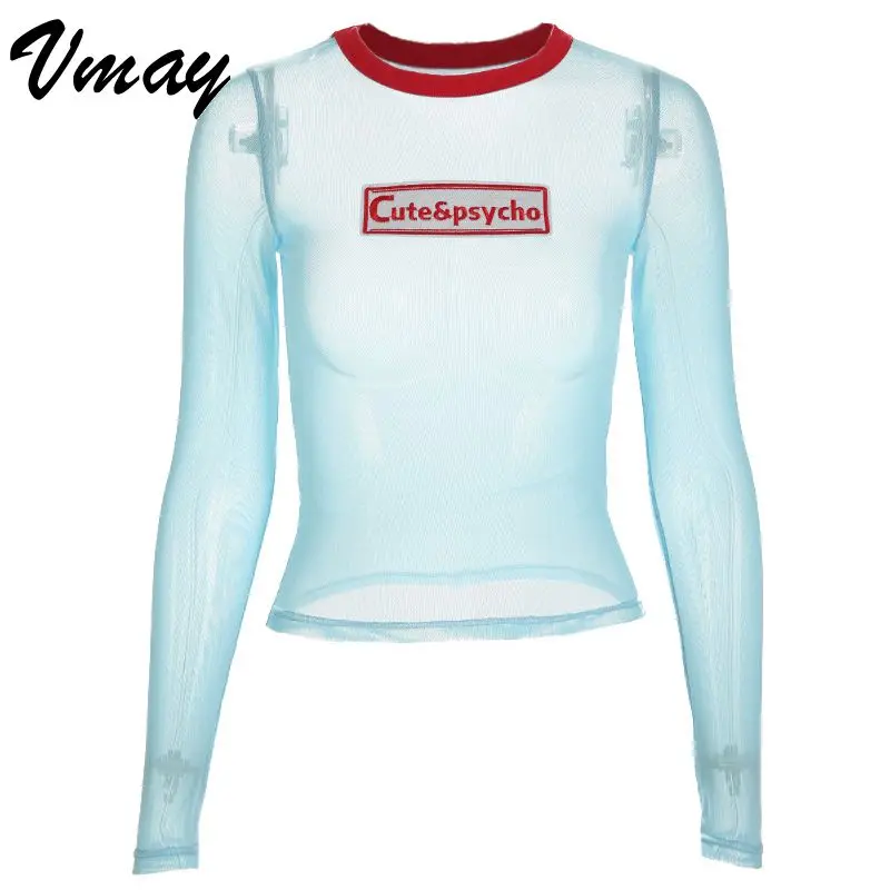 Vvmay новые женские печатные облегающие сексуальные сетчатые марли 2019 весна