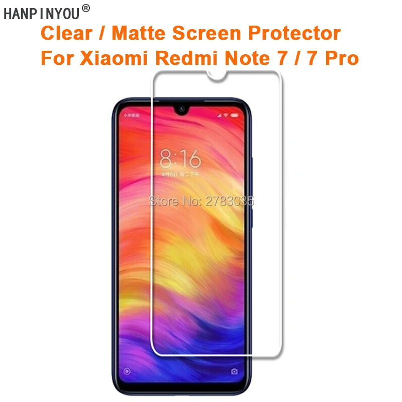 For Xiaomi Redmi Note 7 / Pro 6.3&quot Clear Glossy Anti-Glare Matte Screen Protector Protective Film (Not Tempered Glass) | Мобильные