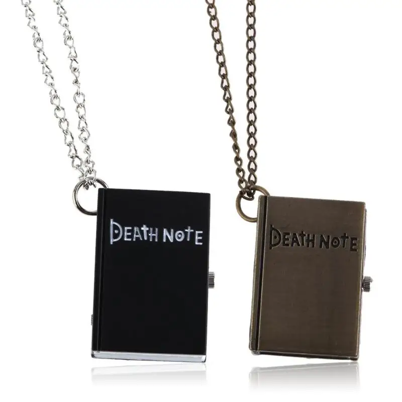 Шикарные Death Note классические модные кварцевые карманные часы кулон ожерелье