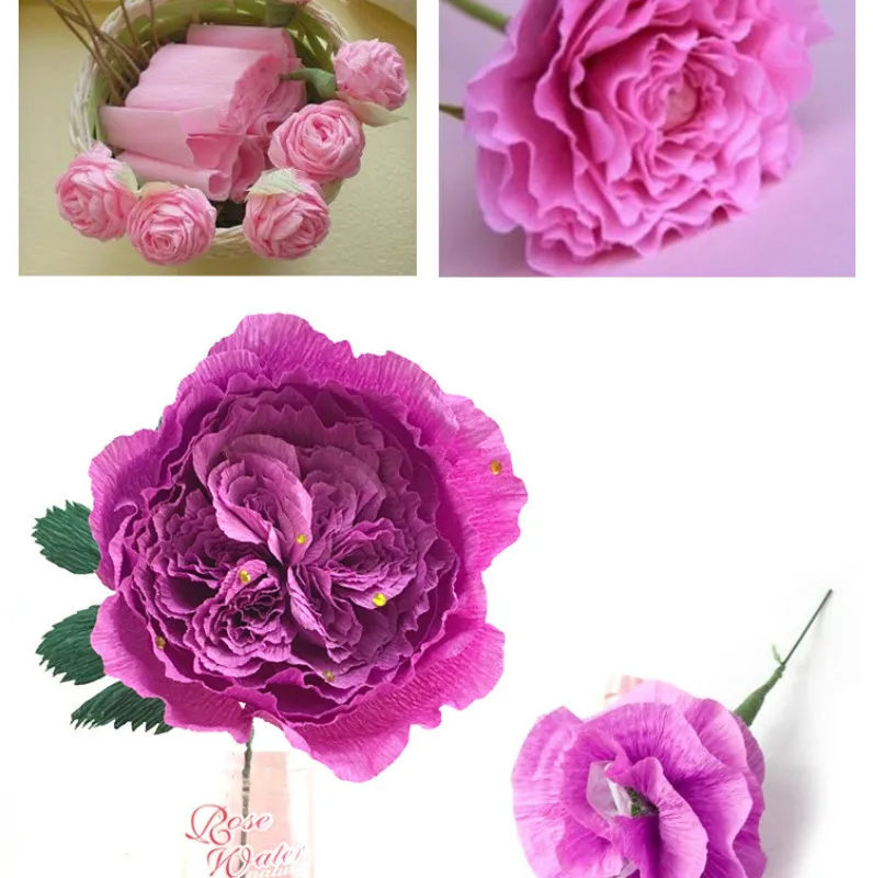 5 рулонных Крафт DIY цветок оберточная бумага 250*50 см креп подарок украшение
