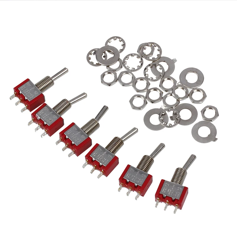 6 шт. AC 250V 2A 120V 5A SPDT вкл./ВЫКЛ./вкл. 3 позиционный тумблер | Обустройство дома