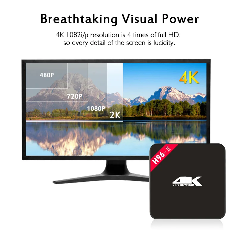 OPQ-H96-Ii Android 7 1 Smart Tv Box Amlogic S905X четырехъядерный Wifi 2 4G 4K видео медиаплеер для Netflix Youtube