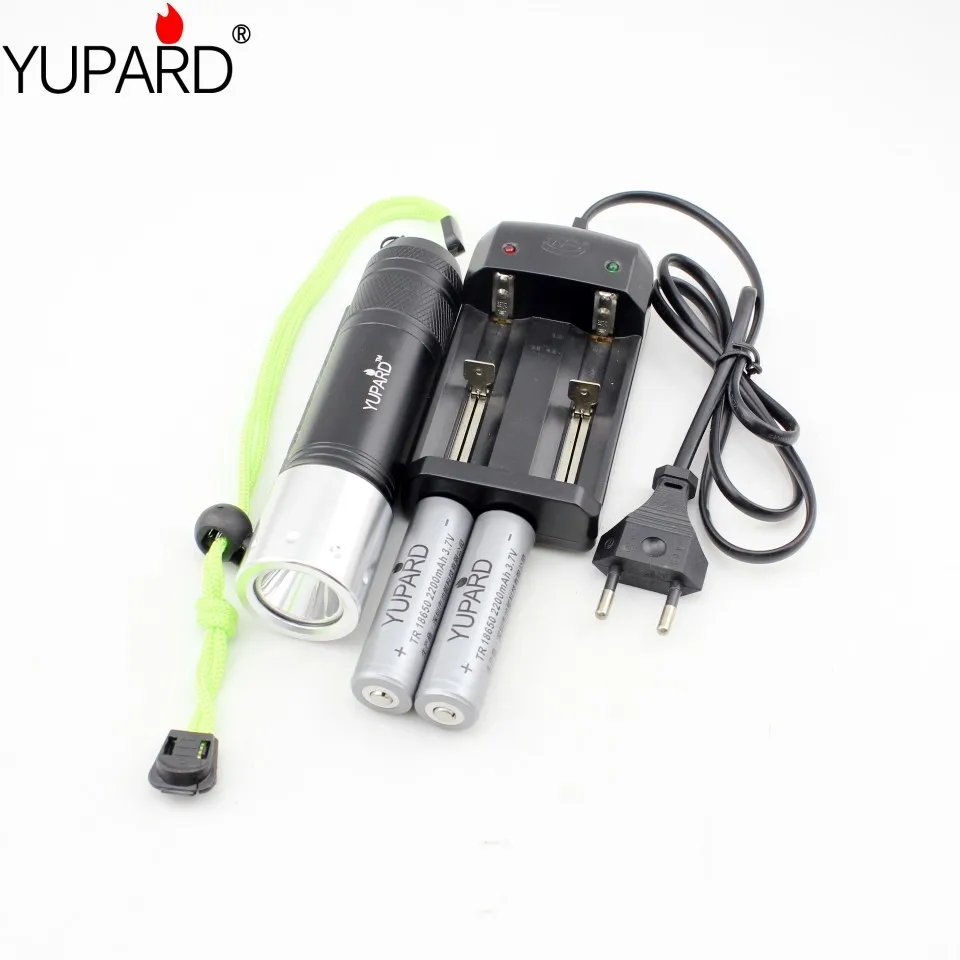 YUPARD Дайвинг дайвер XM L2 T6 LED Белый Желтый 60 м фонарь Водонепроницаемый фонарик