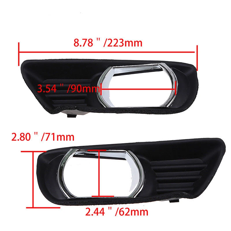 1 пара переднего бампера нижняя противотуманная фара Накладка для Toyota Camry 2007 2008 2009 хромированный противотуманный светильник с отверстием для лампы