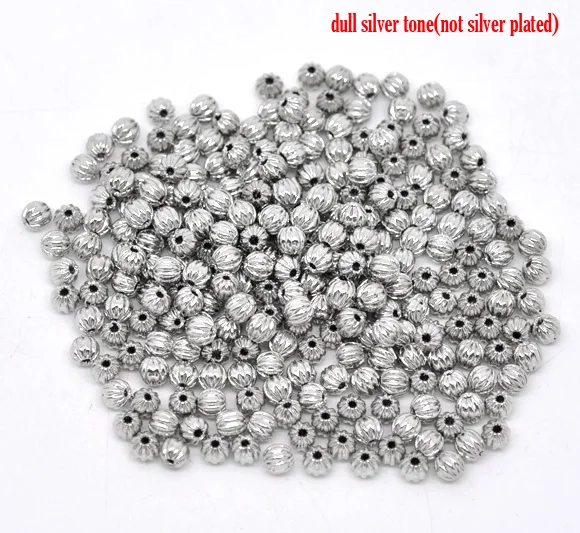 DoreenBeads 300 гофрированные бусины серебристого цвета 4 мм (B13769) yiwu|beads phoenix|bead curtains for
