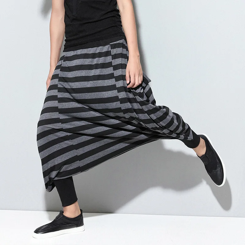 Fashion Cross-pants Men Harem Pants Loose Casual Crotch Pant Streetwear Trousers Man Big Drop Dance Hip Hop | Мужская одежда