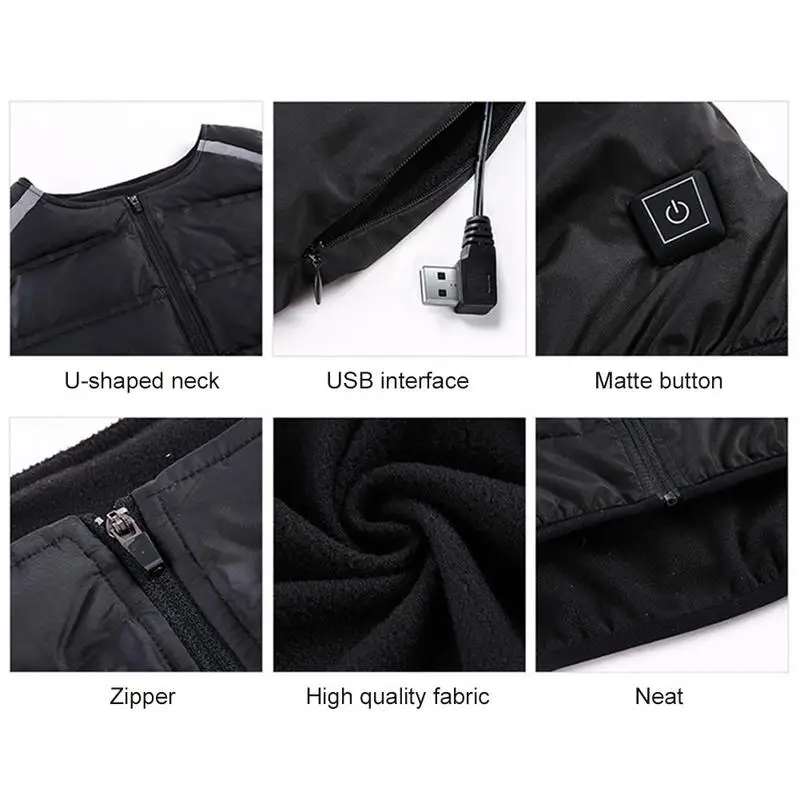 Женский зимний жилет с подогревом USB Smart терможилет постоянной температурой