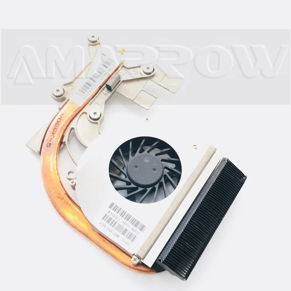 Оригинальный теплоотвод для ноутбука кулер процессора HP CQ40 CQ45 DV4 AMD радиатор 487355