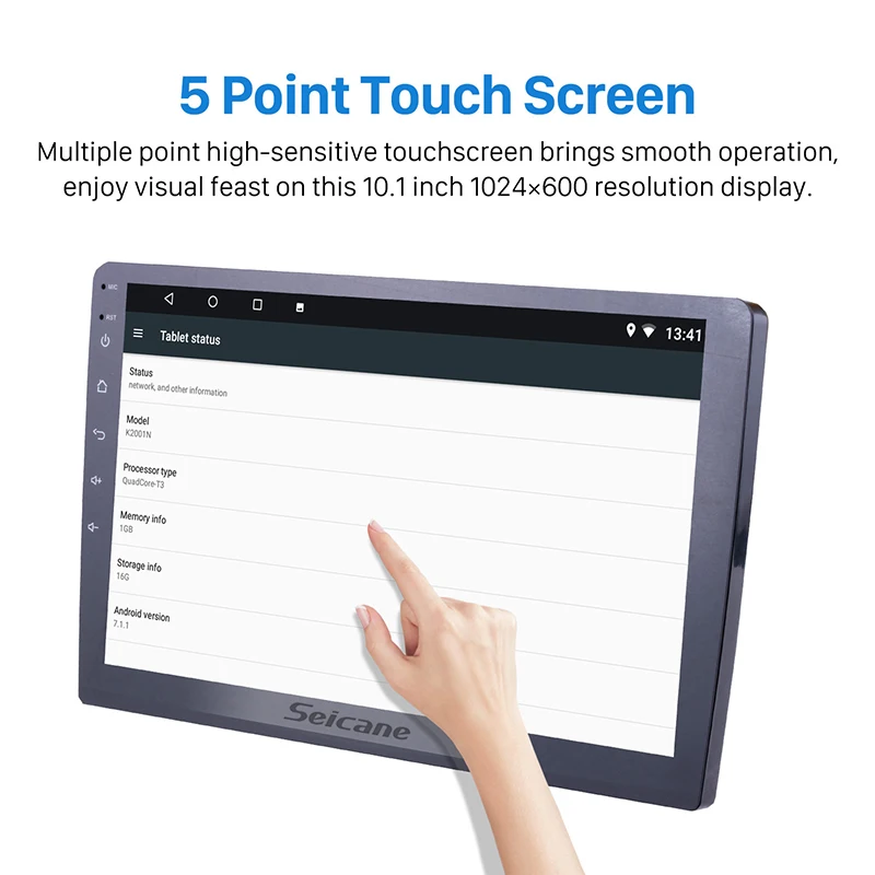 Seicane Универсальный Автомобильный GPS Android 8 1 Navi HD 10 &quotBluetooth Радио Аудио головное