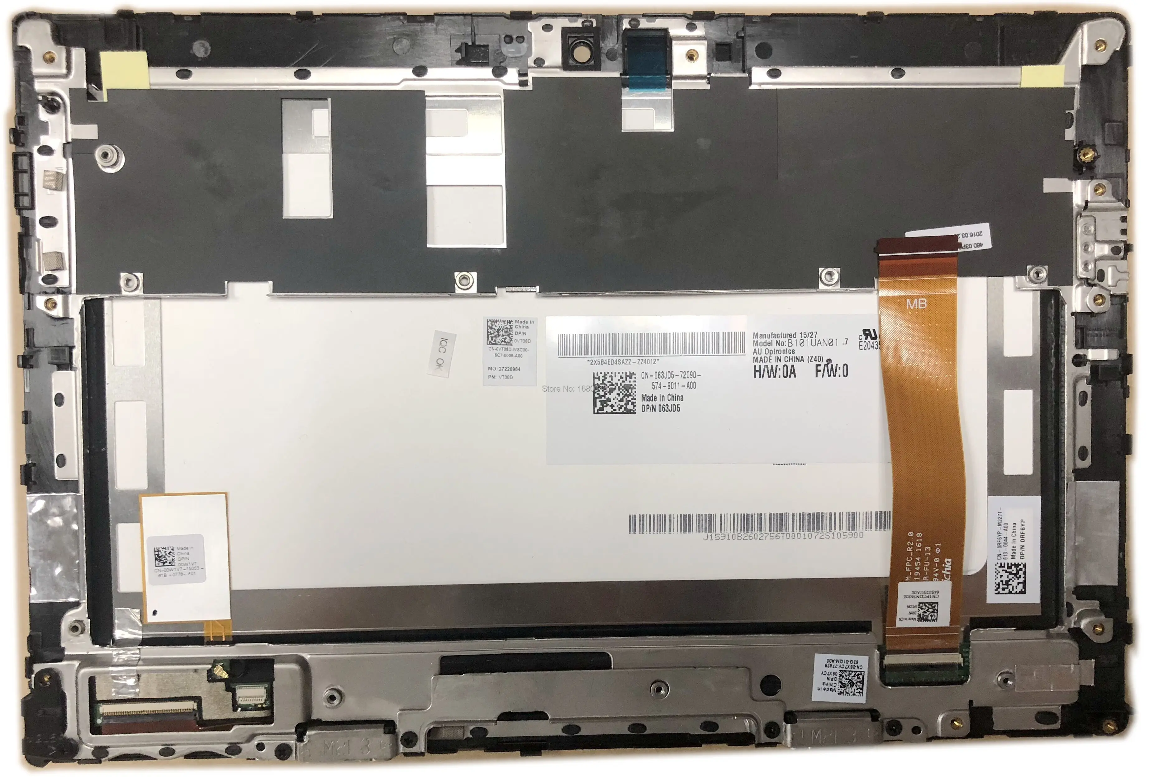 B101UAN01.7 ЖК дисплей со светодиодной подсветкой и рамкой для 10 1 &quotDell Venue Pro 5055 5050 5056 черного цвета|ЖК-экран