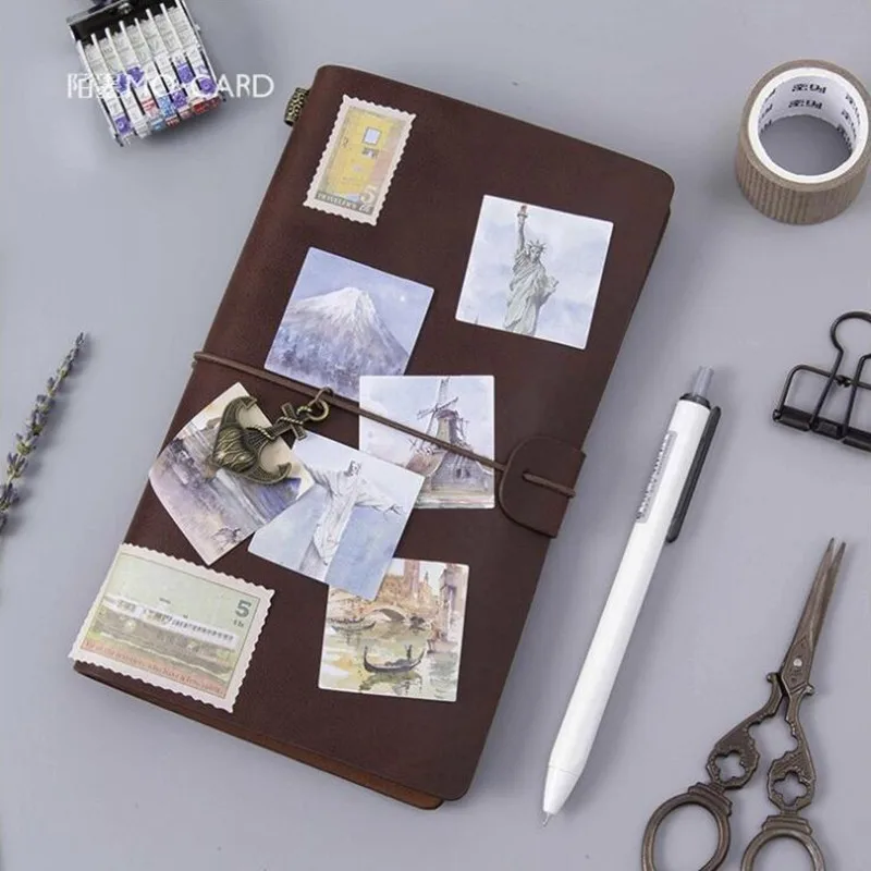 45 шт./упак. дневник клейкие наклейки мини Мировая архитектура в штучной упаковке