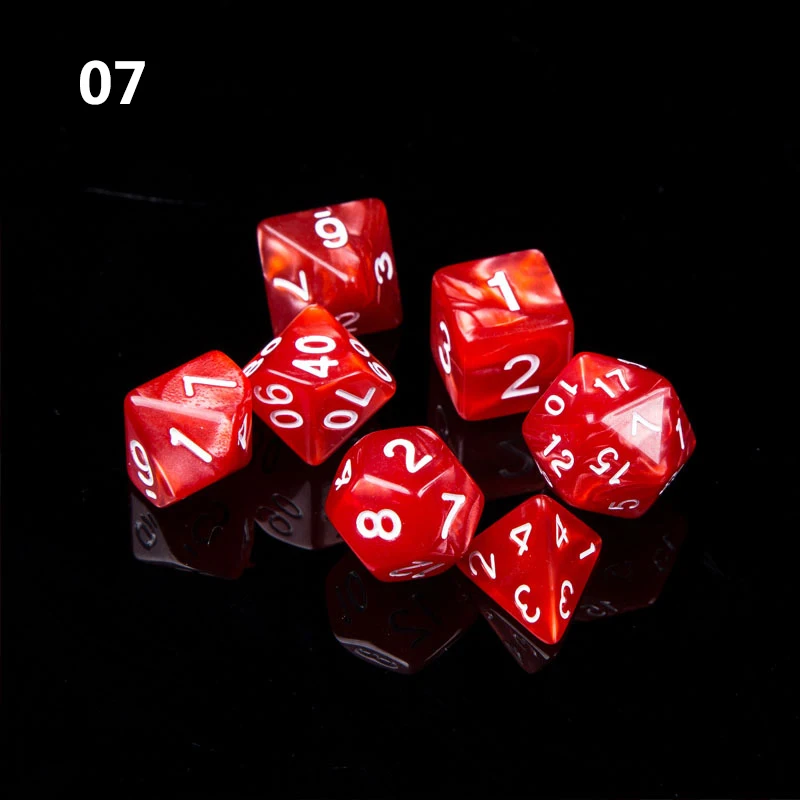 7 шт./лот креативные игральные кости для ролевых игр красочные разноцветные