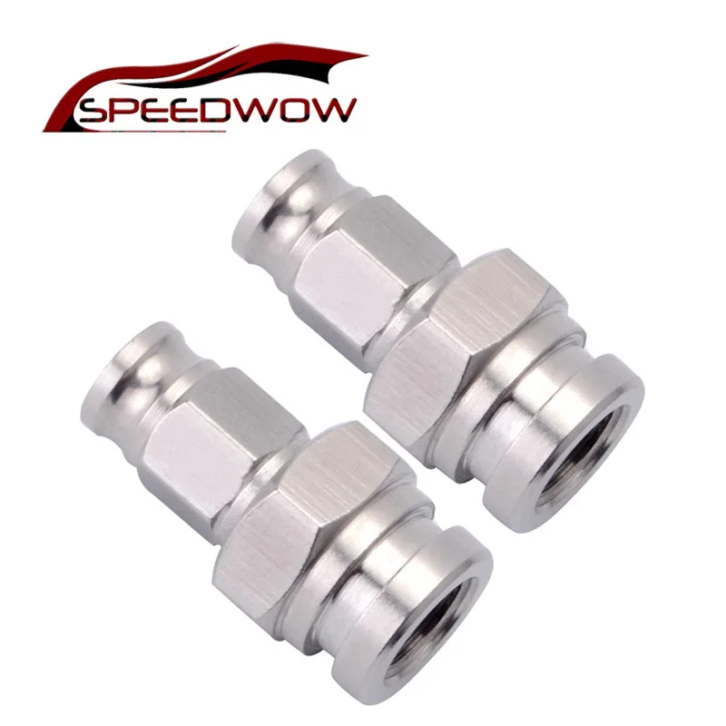 SPEEDWOW серебристый 1 шт. прямой Шланг Концевой фитинг тормозной Нержавеющая сталь