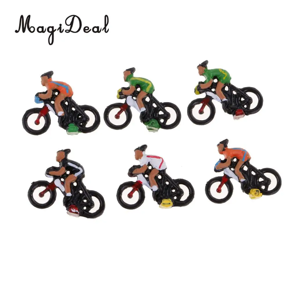 MagiDeal 12 шт./лот миниатюрный 1/87 Хо Модель Пейзаж велосипедист Сделай Сам пейзаж