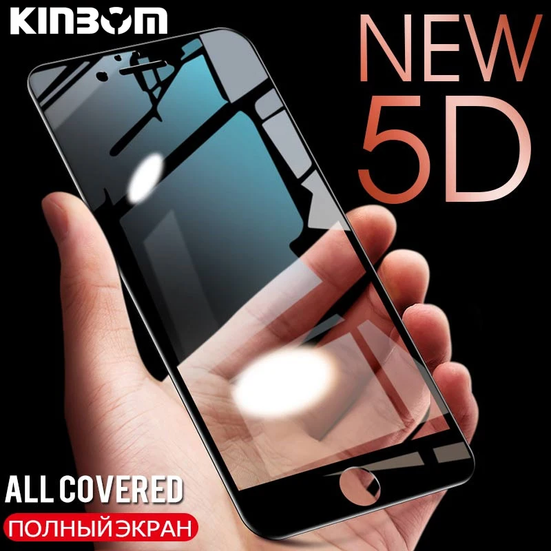KINBOM новый 5D холодная резьба полное покрытие закаленное стекло для IPhone XS Max 7 6 S 8