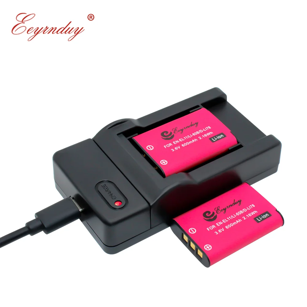 Литий ионный аккумулятор EN EL11 (2 единицы) + USB зарядное устройство для Nikon Coolpix S550 S560
