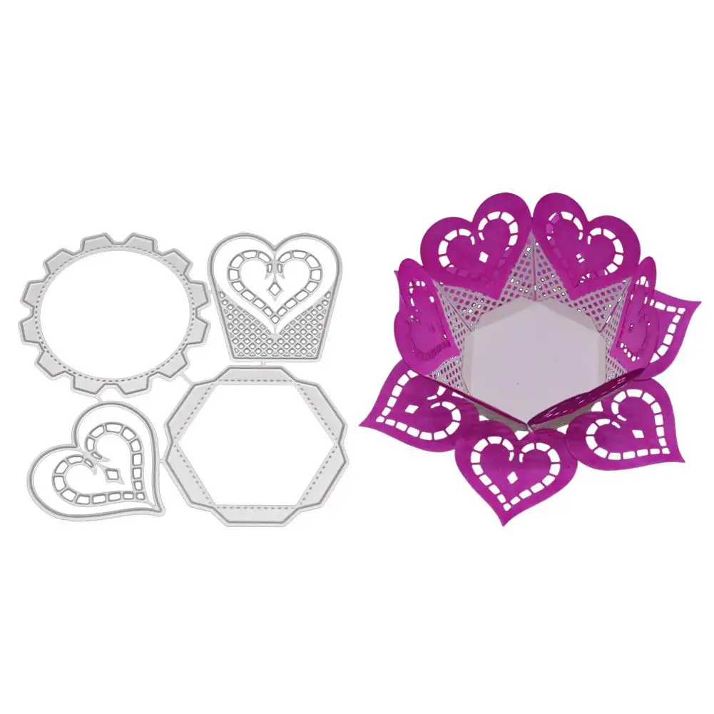 В форме сердца конфеты коробка резки тиснения штампы новые металлические