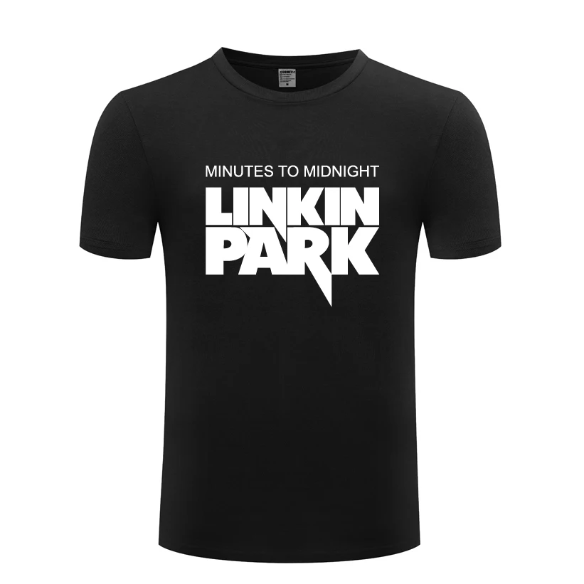 Мужская футболка Minutes To Midnight Linkin Park Rock Rap Повседневная хлопковая с коротким