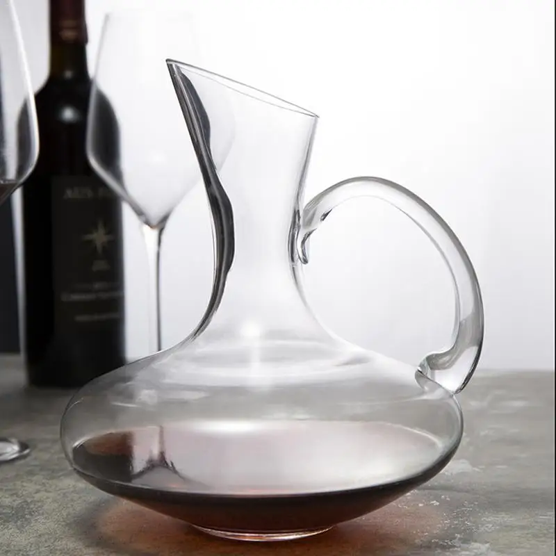 Плоская база красного вина Графин ручной работы кристалл Pourer Премиум воды Carafe