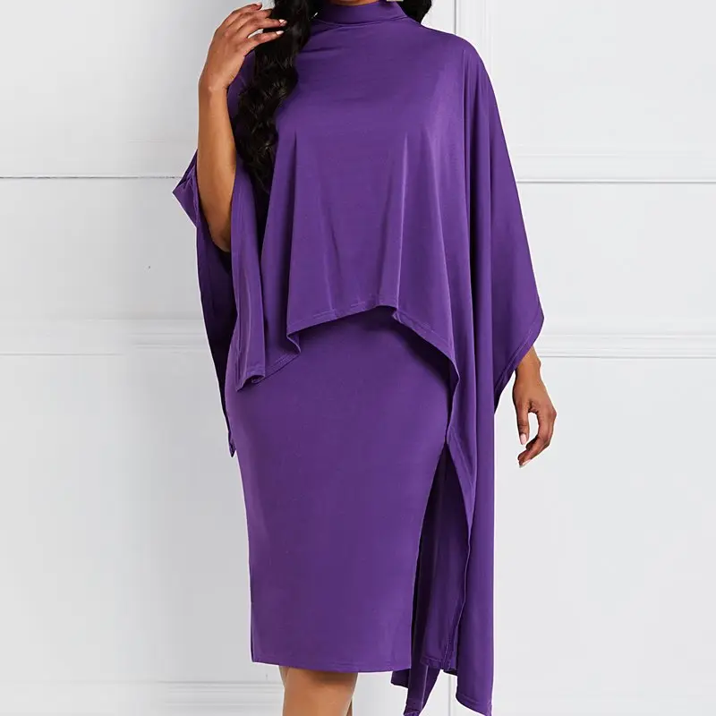 Элегантное однотонное фиолетовое вечернее сексуальное винтажное женское платье