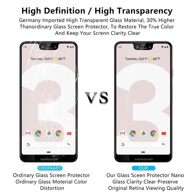 Защитное стекло для Google pixel 2 3 xl закаленное Защита экрана pixel2 pixel3 2xl 3xl защитная