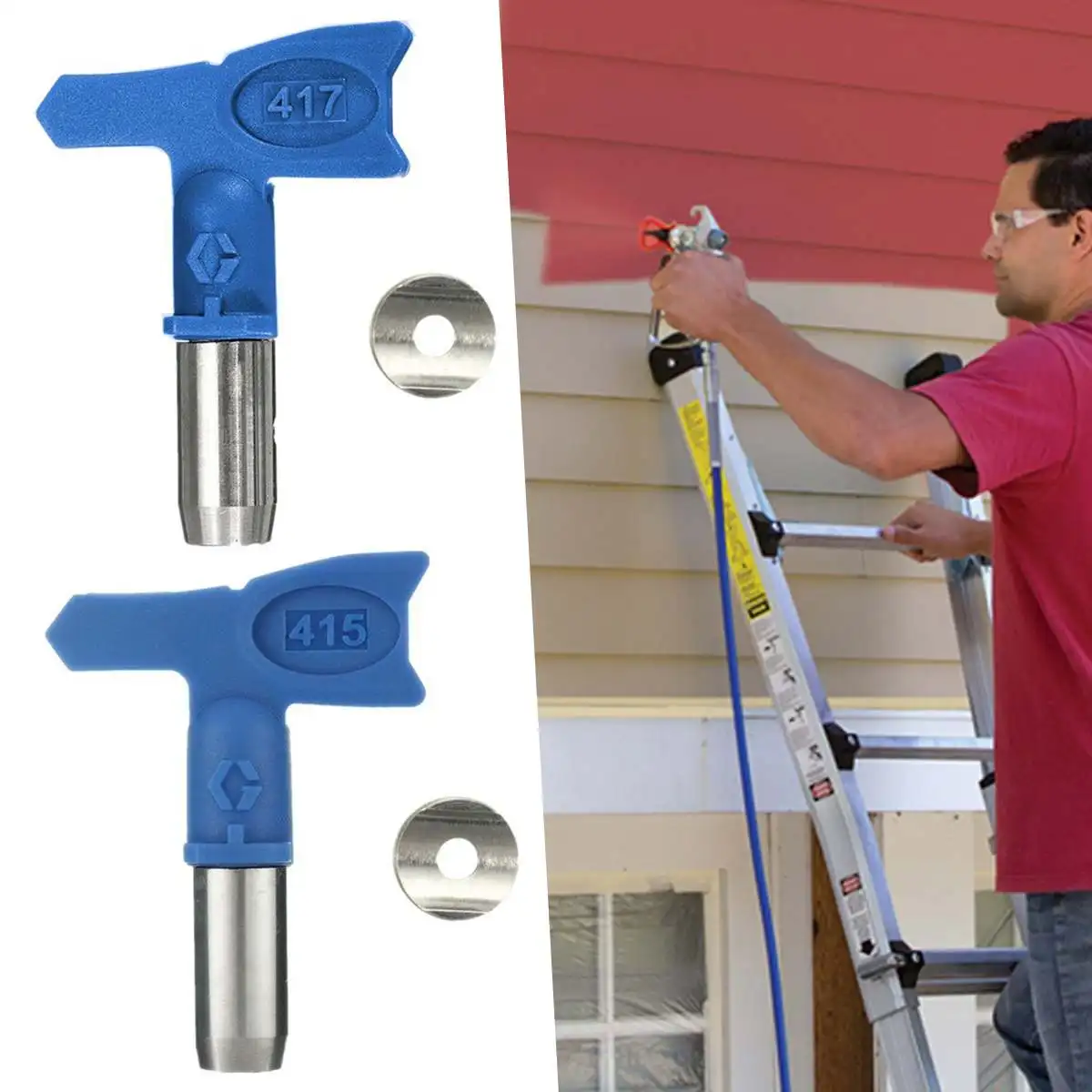 Синяя серия 4 насадка для аэрографа нанесения краски безвоздушный распылитель G un