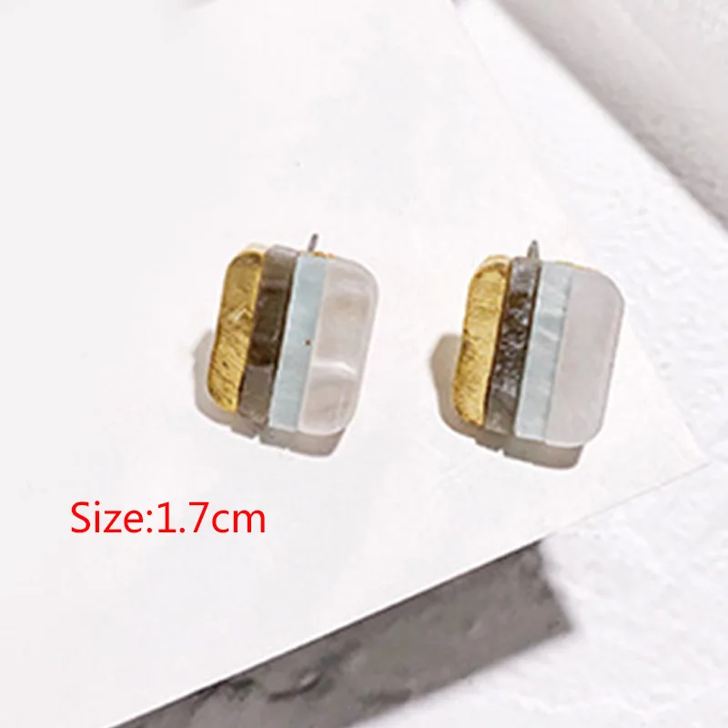 Корейские Маленькие Геометрические серьги гвоздики 1 пара изящных корейских