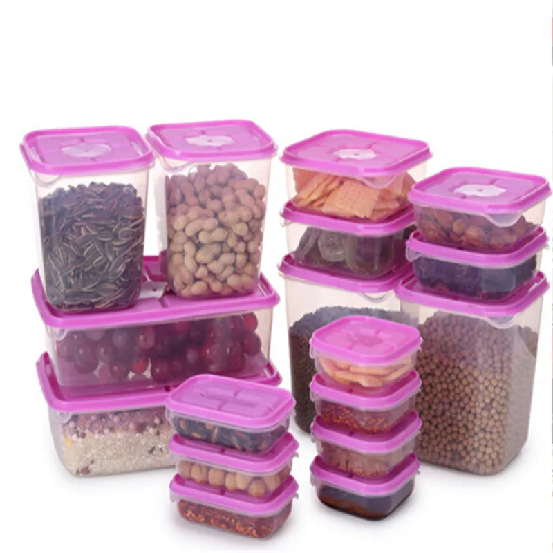 

New 17PCS Soldi Convenient Mini Food Storage Boxes Plastic Kitchen Container Small Food Sauce Baby