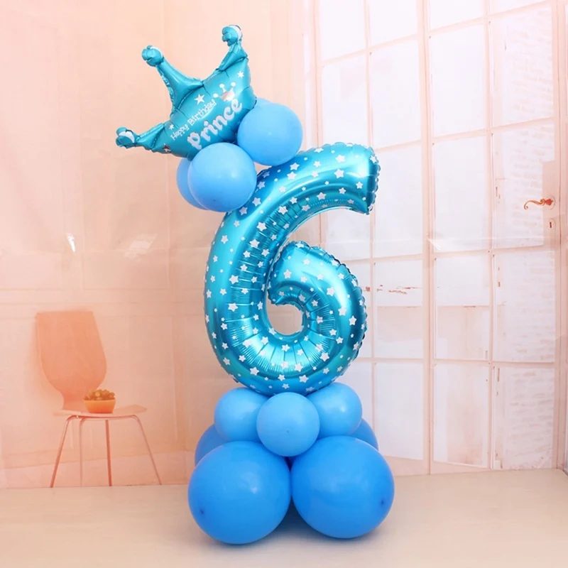 1 комплект воздушные шары в форме цифр номер Фольга на день рождения свадьбу