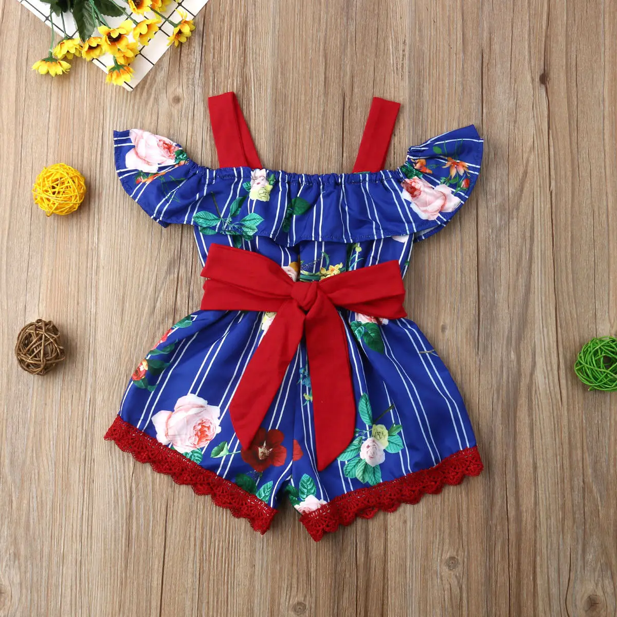 

Pudcoco Girl Jumpsuits 0-3Y Newborn Infant Baby Girls Floral Strap Romper Jumpsuit Shorts Outfits