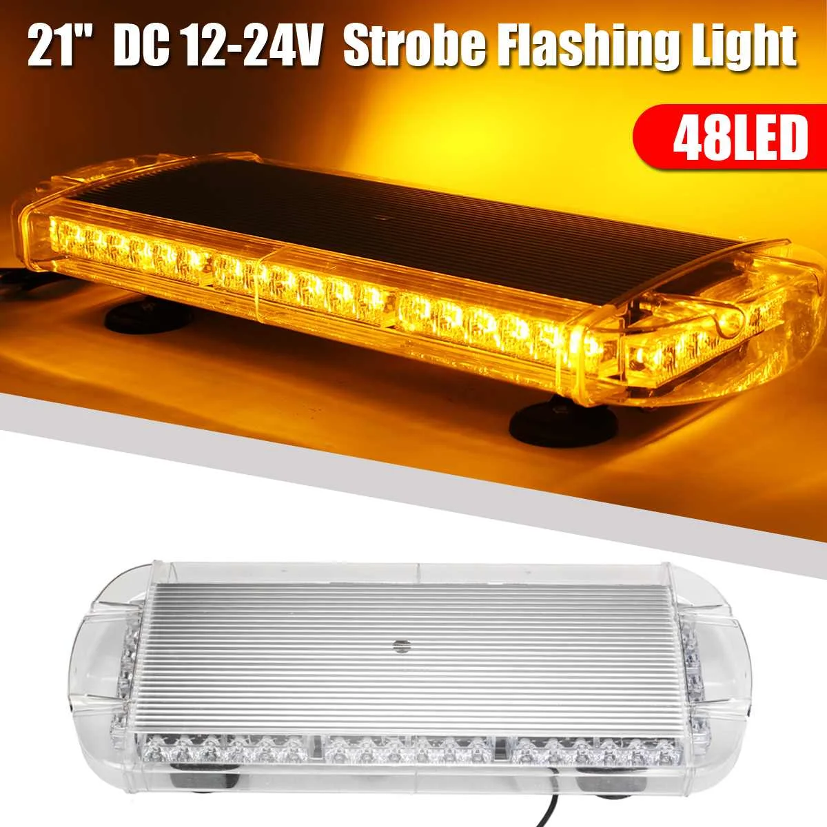 Audew 12 в 24 универсальный 21 &quot48LED Предупреждение ющий аварийный мигающий