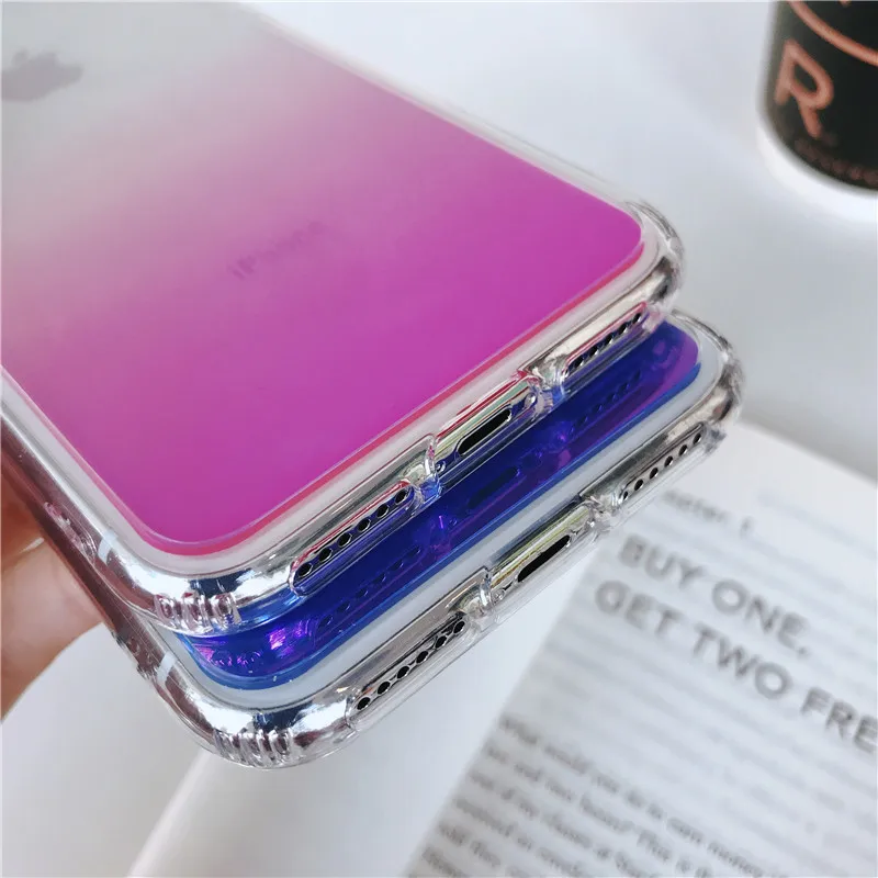 Kexin для iphone X Xs Max Xr чехол телефона крутой постепенный цветной Apple 7 8 Plus прозрачный