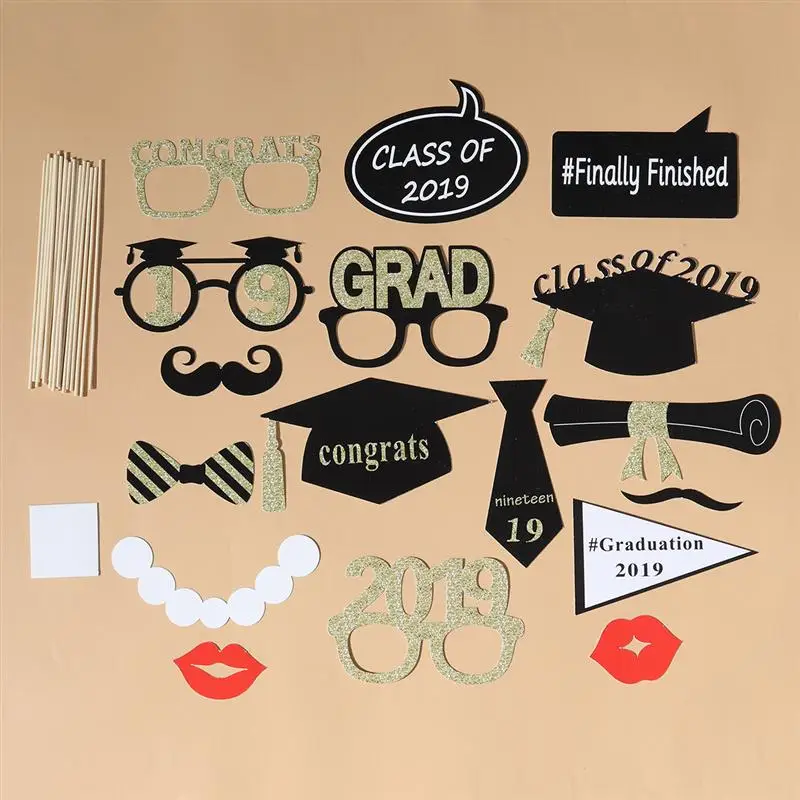 17 шт. Декорации для градаций DIY декоративные фото стенды Cardstock реквизит Выпускной