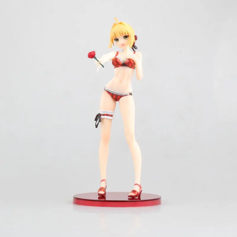 Fate/Extella Saber красный купальник бикини. Фигурка японского аниме модель милые