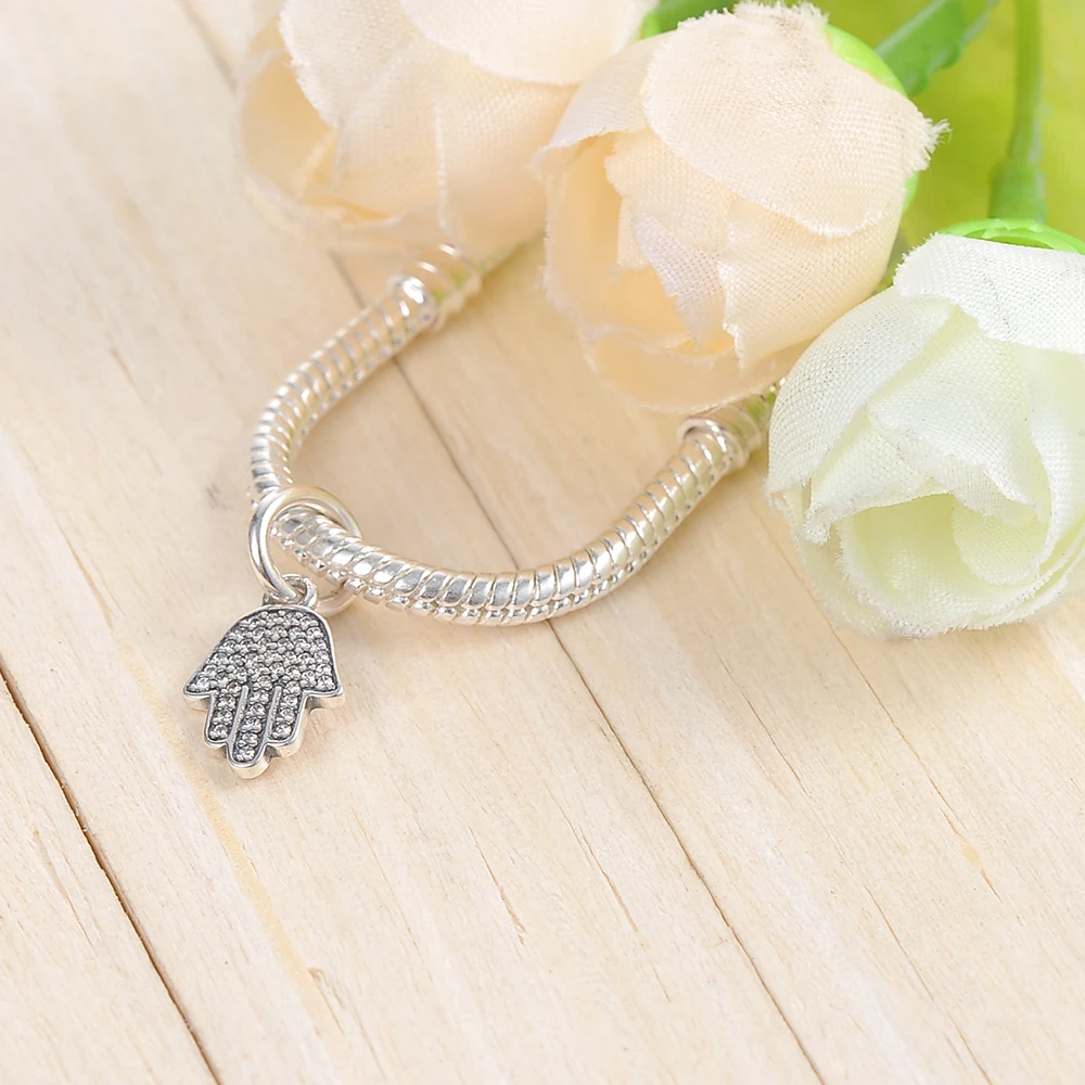 Devolove блестящие Висячие Подвески 925 Серебряный Модный Шарм Бусины Fit Pandora Браслеты