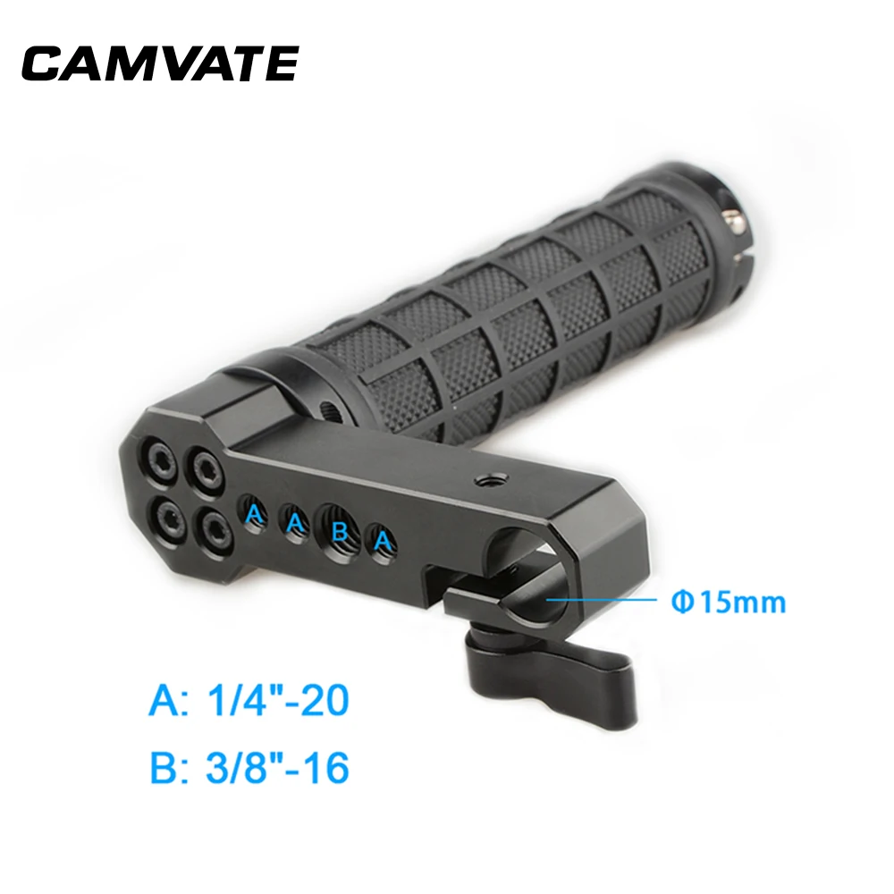 CAMVATE DSLR камера 15 мм стержень ручка 1/4 &quot 20 3/8&quot 16 резьбовое отверстие резиновая